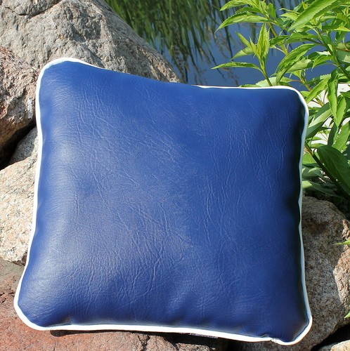 Pelle cuscino 40x40 con pieghe - pelle,