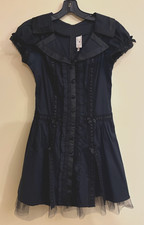 RARO abito cosplay vintage Hot Topic orchidea nera gotico Lolita - taglia M