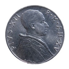 5 lire 1953 - Roma - Pio XII -