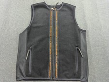 Harley Davidson FXRG Gilet Uomo Pile Piccolo Grigio Made in USA Gilet