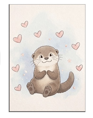 Otter mit herzen - 1x, “otter