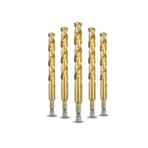Hex shank hss titanium - 1/4'',