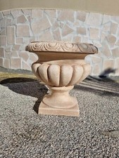 VASO CALICE ORCIO FIORIERA PER PIANTE DA GIARDINO ESTERNO IN CEMENTO MARMO H38CM