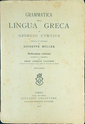 Grammatica della lingua greca - lingua,