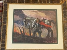 PITTORE SARDO SERGIO CONTU OLIO TELA SAN GIORGIO-BIASI-DESSY CAGLIARI SARDEGNA