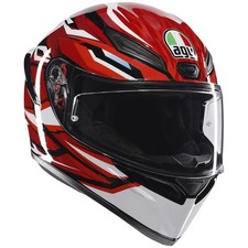 Casco Moto AGV K1-S Leone Strada Legale 22.06 Coperchio Rosso