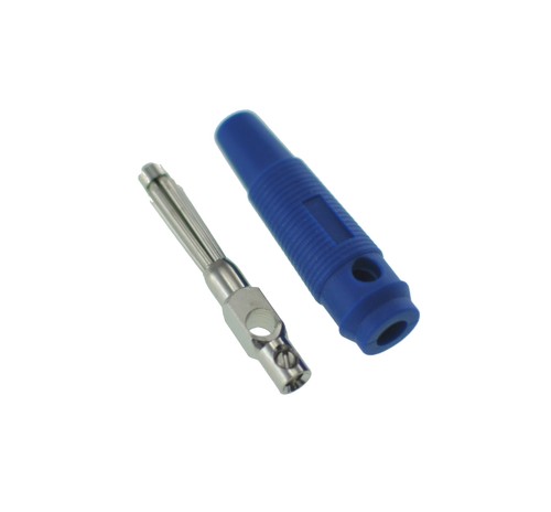 Connettore banana 4mm blu - banana,