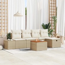 Set Divano da Giardino con cuscino 6 pcs Poly Rattan Arredamento vidaXL