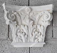 CAPITELLO CORINZIO A MURO DA PARETE  FREGIO PIATTO COLONNA ROMANA IN CEMENTO H35