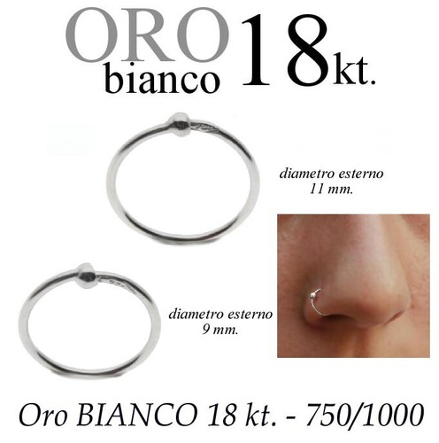 Piercing naso cerchio 9mm - 9mm, 11mm