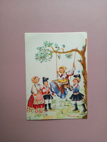 Cartolina costumi sardi - cartolina,