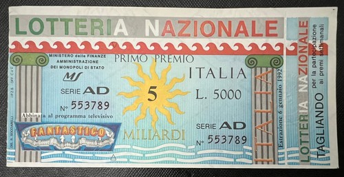 Biglietto lotteria nazionale - biglietto,