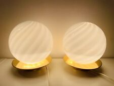 🟢 set 2 lampade Venini con lavorazione swirl vetro di Murano anni ‘80 Vintage