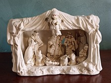 Presepe Vintage in ceramica artigianale ANTICA TORRE Cm.15 X 21 X 10 Con Scatola