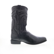 Stivali western slip on Dingo Montana DI-316 da uomo in pelle nera