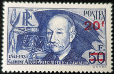 France timbre clément ader - clÉment,