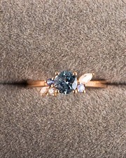Anello zaffiro esagono Teal