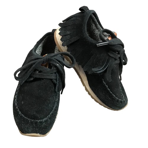 Zara moccasins fringe black - zara,