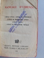 Manuale d'udienza Codice civile/penale ecc. 1922 
