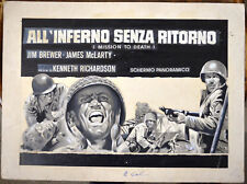 SPLENDIDO BOZZETTO ORIGINALE ALL'INFERNO SENZA RITORNO 70 Mission to Death MOS