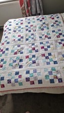 Trapunta patchwork, fatta in