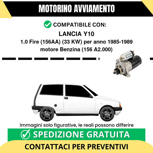 Motorino avviamento lancia y10 - motorino,