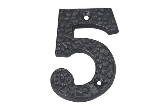 Numero civico in ferro - "5",