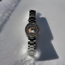 Raro Orologio Vintage Tintin • Herge • Funzionante • Batteria Nuova • SQUISITO! Inox