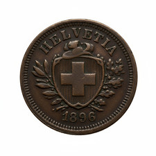 Medaglia Fantasia Helvetia 1896 - Collezione Restrike storica svizzera,...