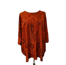 Top tunica rosso curvo