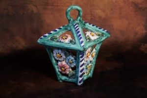 Lanterna parete con intarsi - parete,