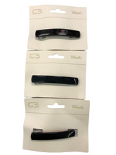 3 FERMAGLI FORCINE CAPELLI NERI PINZE MOLLETTE FERMACAPELLI CM 8-10