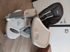 Seggiolone Tata Mia - Peg Perego - colore bianco con cuscino fodera marrone