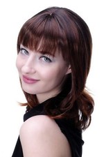 Parrucca Da Donna Naturale Castano Misto Lunghezza Spalla Corto 3018-2T130 NUOVO