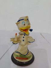Paperino statuina ceramica vintage decorato a mano anni 70