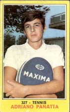 figurina Campioni dello sport Panini 1970 Rec. # 327 Adriano Panatta