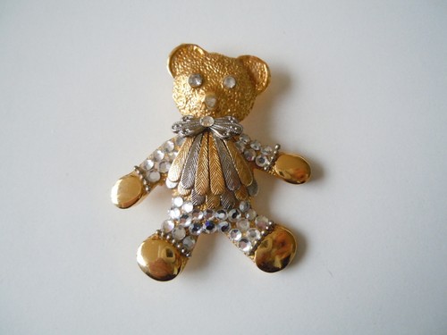 Spilla strass orso teddy - spilla,