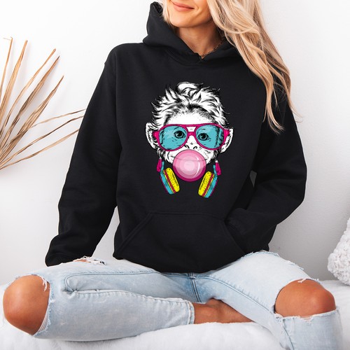 Felpa con cappuccio - , donna