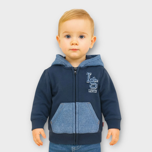 Felpa fullzip cappuccio levi - fullzip, levi's