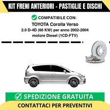 KIT FRENI ANTERIORI (Pastiglie e Dischi) per TOYOTA Corolla Verso 2.0 D-4D 66...