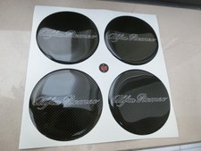 COPRIMOZZI BORCHIE ADESIVO 3D X 4 PZ 60 mm ALFA ROMEO GRIGIO GTA BRERA GIULIETTA