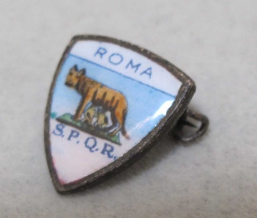 Spilla vintage roma q - spilla, s.p.q.r