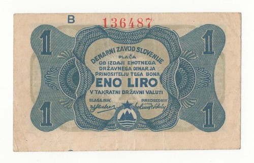 Slovenia lira 1944 - slovenia, 1