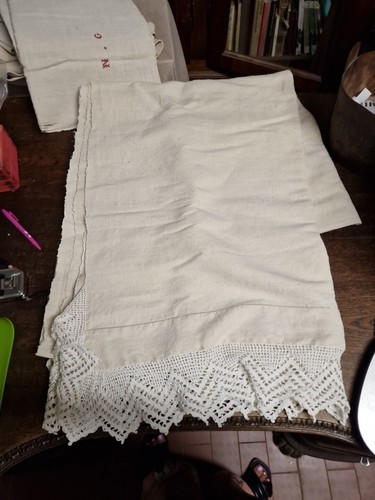 Lenzuolo canapa mat pizzo - lenzuolo, mat.