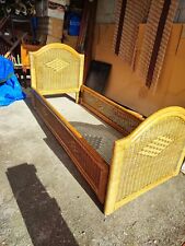 LETTINO BAMBÙ  singolo completo rattan e midollino