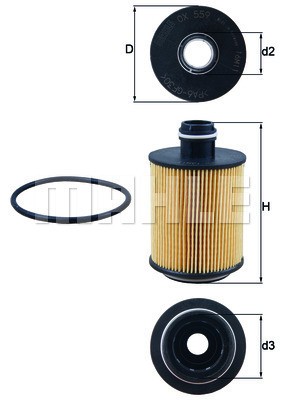 Knecht ox559d filtro - ox559d, olio