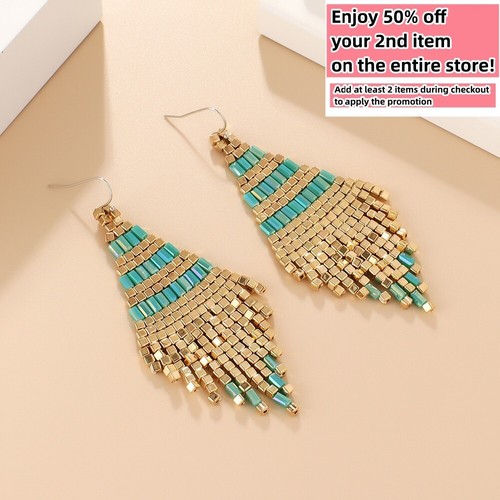 Orecchini perline semi - , boho