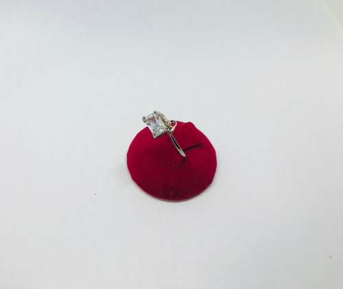 Anello solitario con zircone - solitario,