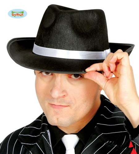 Cappello nero con nastro