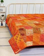 Coperta ricamo seta vintage